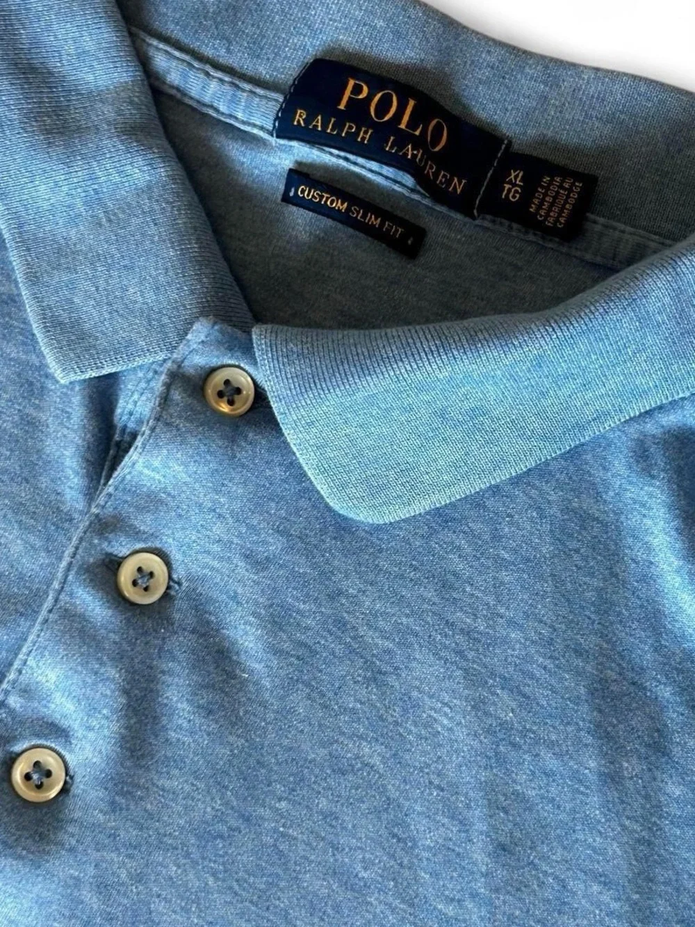 Ralph Lauren Men’s Heather Light Blue Polo
